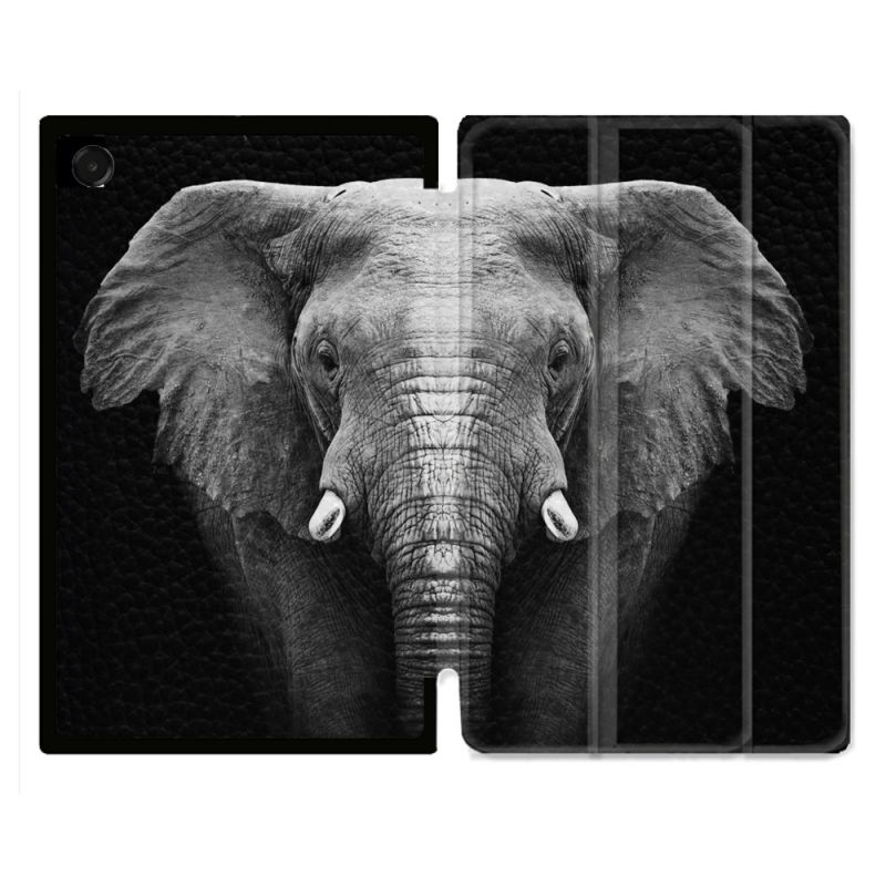 Coque Renforcée Pour Galaxy Tab A11 Plus Animal Elephant Noir