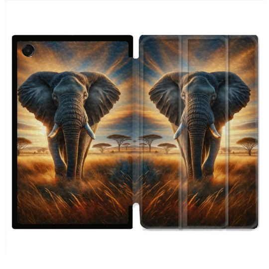 Coque Renforcée Pour Galaxy Tab A11 Plus Animal Elephant Savane