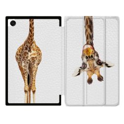 Coque Renforcée Pour Galaxy Tab A11 Plus Animal Girafe Blanche