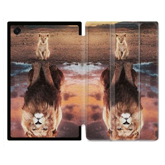 Coque Renforcée Pour Galaxy Tab A11 Plus Animal Lion Reflet