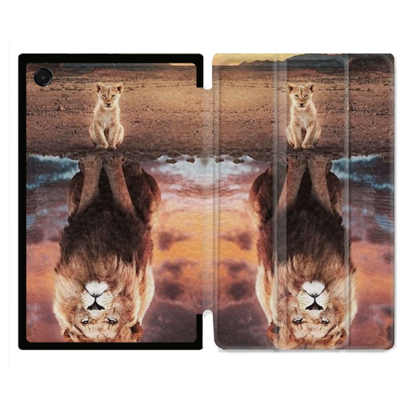 Coque Renforcée Pour Galaxy Tab A11 Plus Animal Lion Reflet