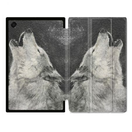 Coque Renforcée Pour Galaxy Tab A11 Plus Animal Loup Hurlement