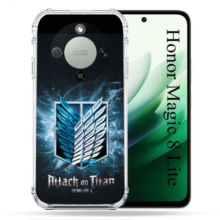 Coque Renforcée Pour Honor Magic 8 Lite 5G Manga Attaque Titans Noir