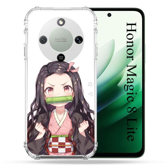 Coque Renforcée Pour Honor Magic 8 Lite 5G Manga Demon Slayer Nezuko