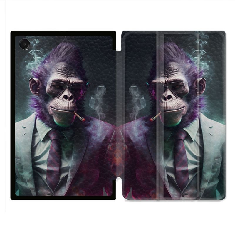 Coque Renforcée Pour Galaxy Tab A11 Plus Animal Singe Business
