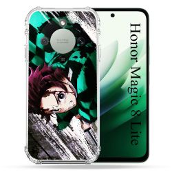 Coque Renforcée Pour Honor Magic 8 Lite 5G Manga Demon Slayer Tanjiro