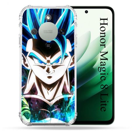 Coque Renforcée Pour Honor Magic 8 Lite 5G Manga Dragon Ball Gogeta Visage