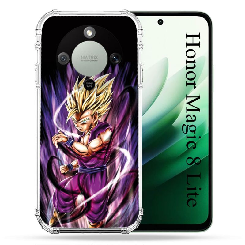 Coque Renforcée Pour Honor Magic 8 Lite 5G Manga Dragon Ball Sangohan Violet