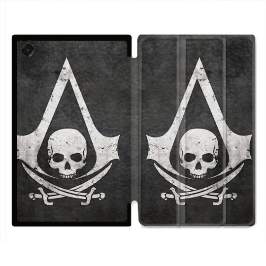 Coque Renforcée Pour Galaxy Tab A11 Plus Assassin Creed Tete Mort