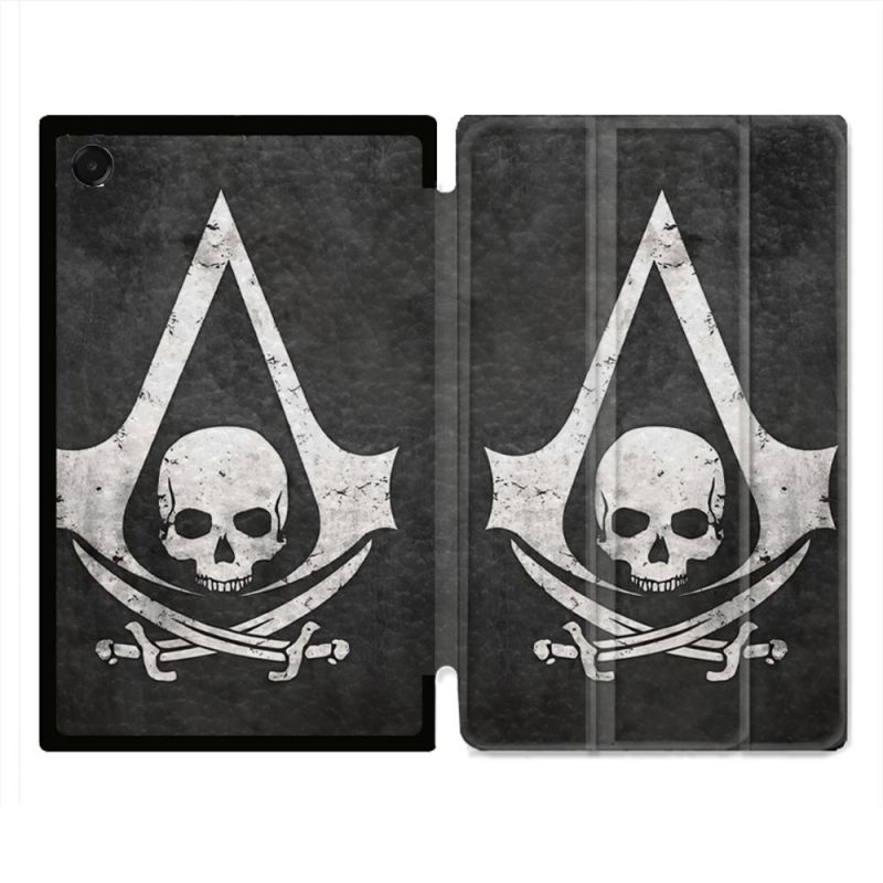 Coque Renforcée Pour Galaxy Tab A11 Plus Assassin Creed Tete Mort