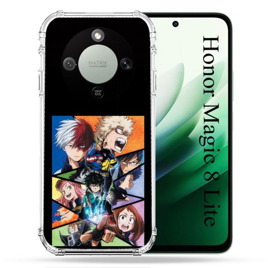 Coque Renforcée Pour Honor Magic 8 Lite 5G Manga My Hero Academia Noir
