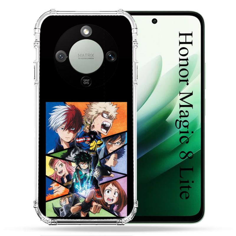 Coque Renforcée Pour Honor Magic 8 Lite 5G Manga My Hero Academia Noir