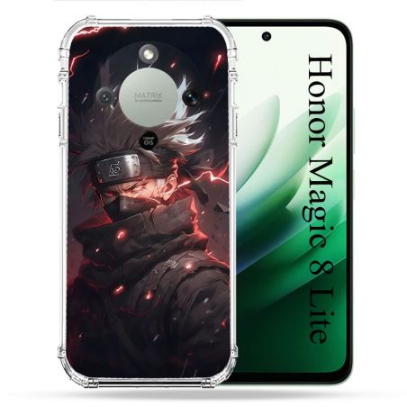 Coque Renforcée Pour Honor Magic 8 Lite 5G Manga Naruto Kakashi Dark