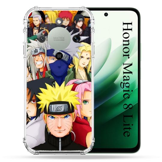 Coque Renforcée Pour Honor Magic 8 Lite 5G Manga Naruto Team