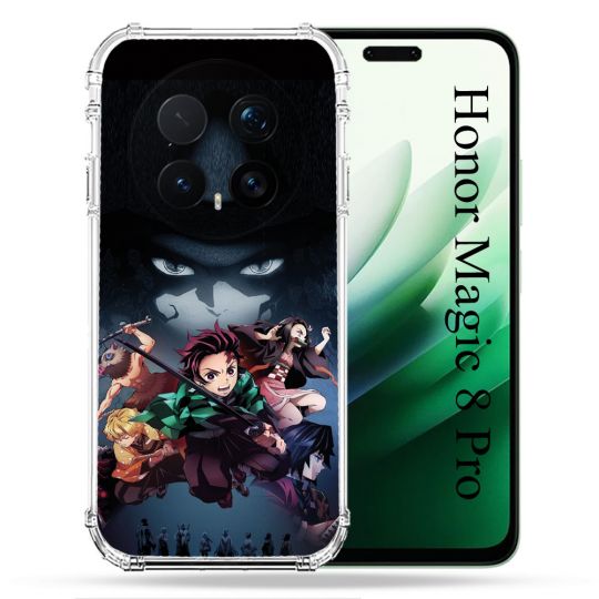 Coque Renforcée Pour Honor Magic 8 Pro 5G Manga Demon Slayer Noir