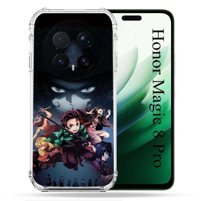 Coque Renforcée Pour Honor Magic 8 Pro 5G Manga Demon Slayer Noir