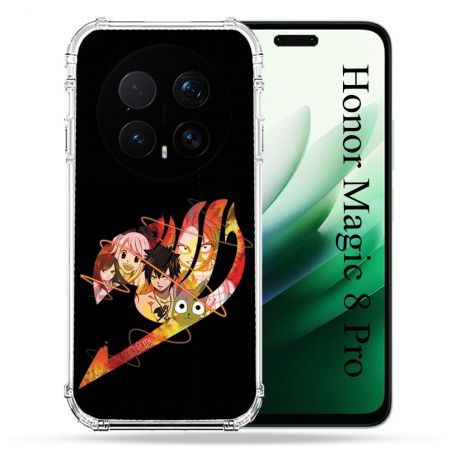 Coque Renforcée Pour Honor Magic 8 Pro 5G Manga Fairy Tail Logo Noir