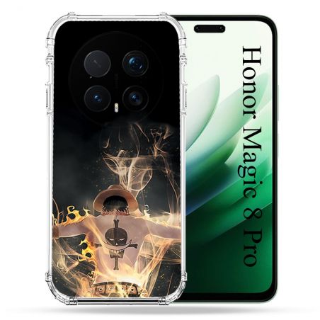 Coque Renforcée Pour Honor Magic 8 Pro 5G Manga One Piece Ace Noir