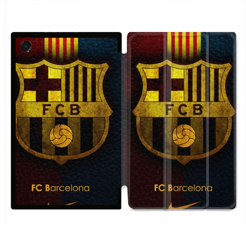 Coque Renforcée Pour Galaxy Tab A11 Plus Foot FC Barcelone Vintage