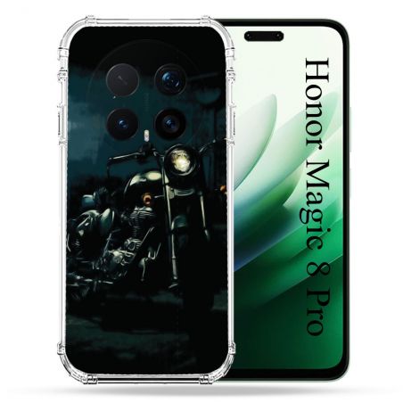 Coque Renforcée Pour Honor Magic 8 Pro 5G Moto Harley Vintage
