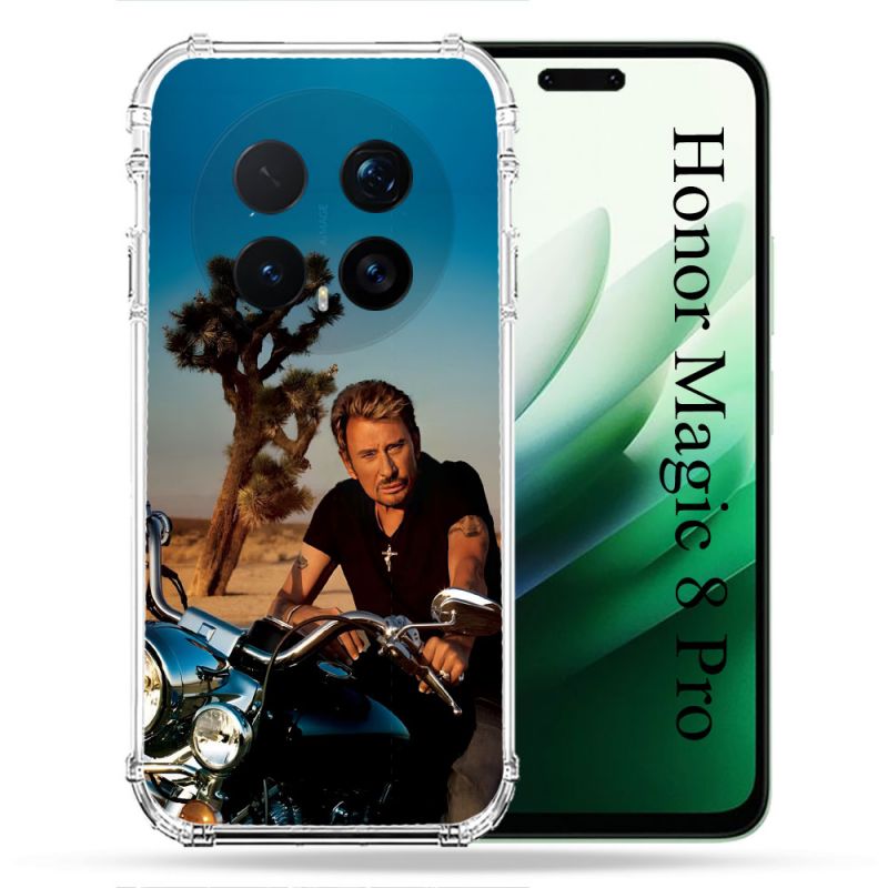 Coque Renforcée Pour Honor Magic 8 Pro 5G Musique Johnny Hallyday Moto