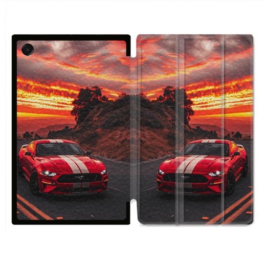 Coque Renforcée Pour Galaxy Tab A11 Plus Ford Mustang GT500 Rouge