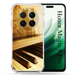 Coque Renforcée Pour Honor Magic 8 Pro 5G Musique Piano Retro