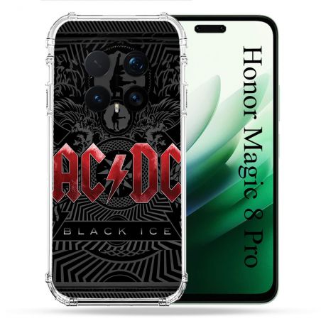 Coque Renforcée Pour Honor Magic 8 Pro 5G Musique Rock ACDC Rouge