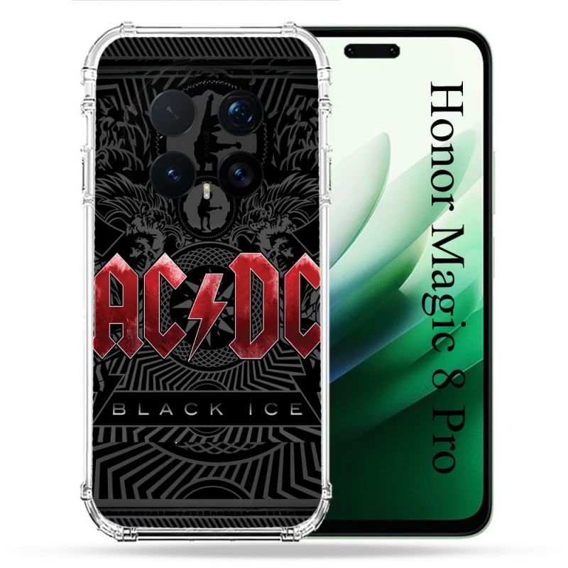 Coque Renforcée Pour Honor Magic 8 Pro 5G Musique Rock ACDC Rouge
