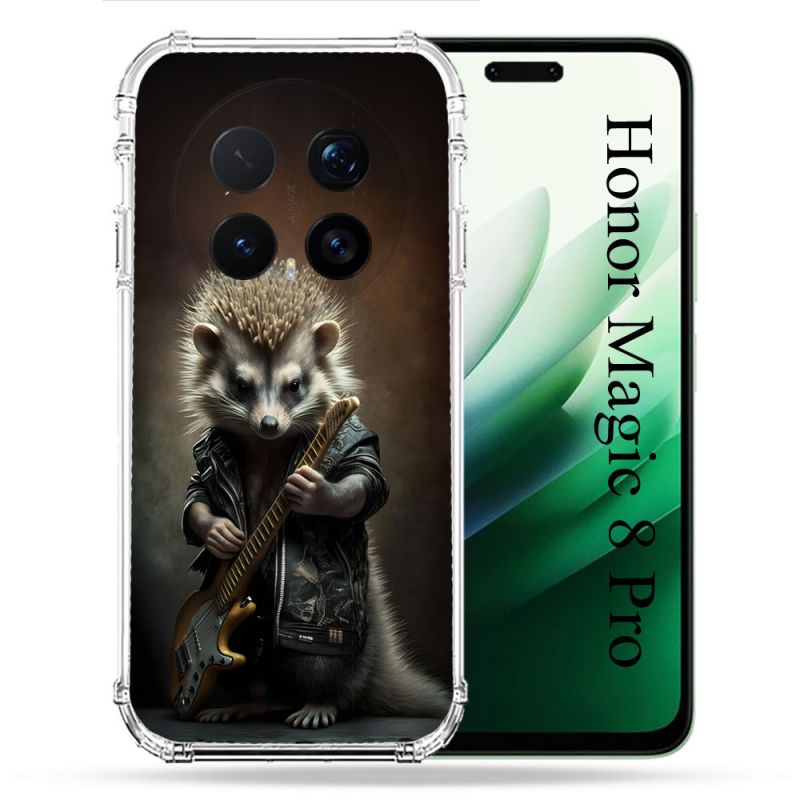 Coque Renforcée Pour Honor Magic 8 Pro 5G Musique Rock Herisson
