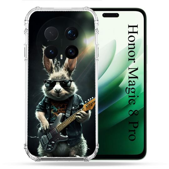 Coque Renforcée Pour Honor Magic 8 Pro 5G Musique Rock Lapin