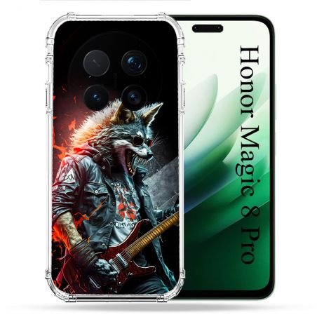 Coque Renforcée Pour Honor Magic 8 Pro 5G Musique Rock Loup