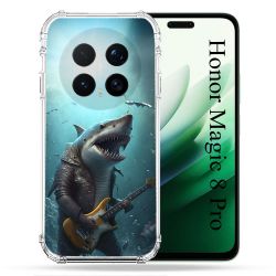 Coque Renforcée Pour Honor Magic 8 Pro 5G Musique Rock Requin