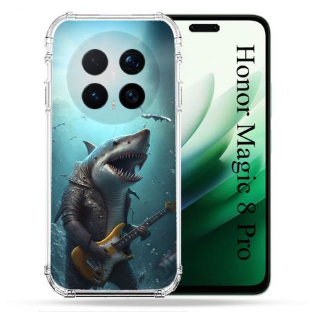 Coque Renforcée Pour Honor Magic 8 Pro 5G Musique Rock Requin