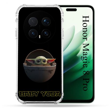 Coque Renforcée Pour Honor Magic 8 Pro 5G Star Wars - Yoda bebe noir