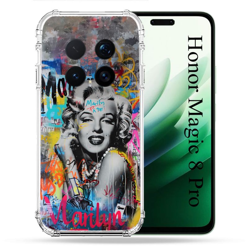 Coque Renforcée Pour Honor Magic 8 Pro 5G Street Art Maryline Monroe
