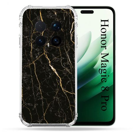 Coque Renforcée Pour Honor Magic 8 Pro 5G Texture Marbre Noir