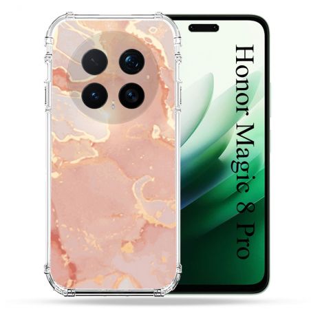 Coque Renforcée Pour Honor Magic 8 Pro 5G Texture Marbre Rose