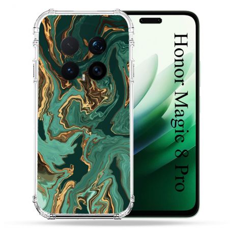 Coque Renforcée Pour Honor Magic 8 Pro 5G Texture Marbre Vert