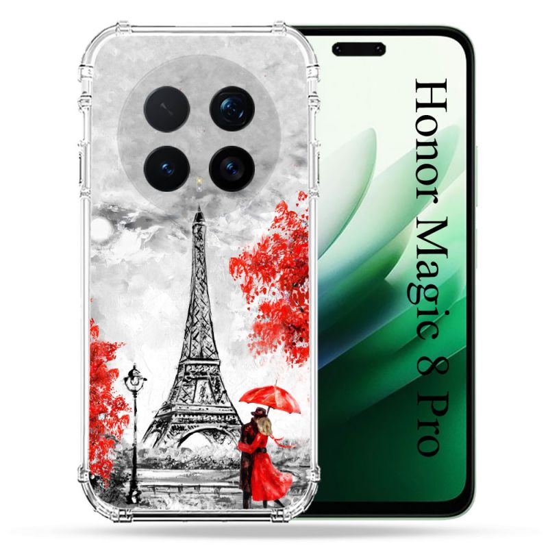 Coque Renforcée Pour Honor Magic 8 Pro 5G Voyage France Paris Rouge