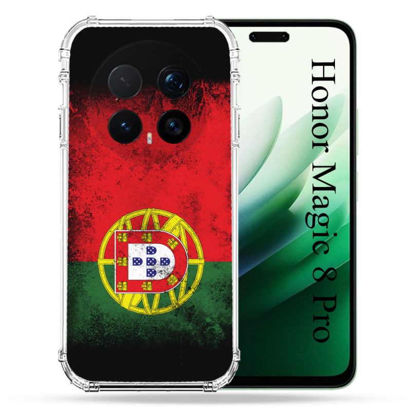 Coque Renforcée Pour Honor Magic 8 Pro 5G Voyage Portugal Drapeau
