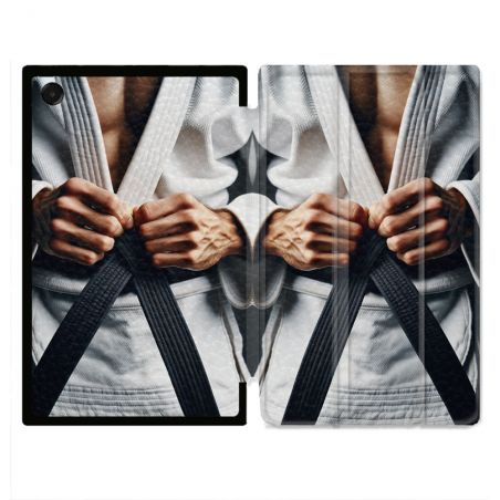 Coque Renforcée Pour Galaxy Tab A11 Plus Kimono Ceinture