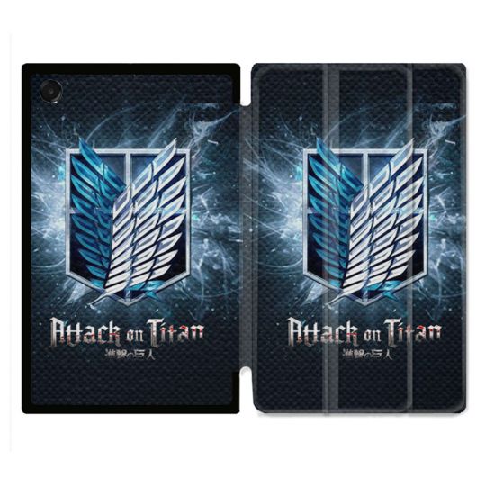 Coque Renforcée Pour Galaxy Tab A11 Plus Manga Attaque Titans Noir