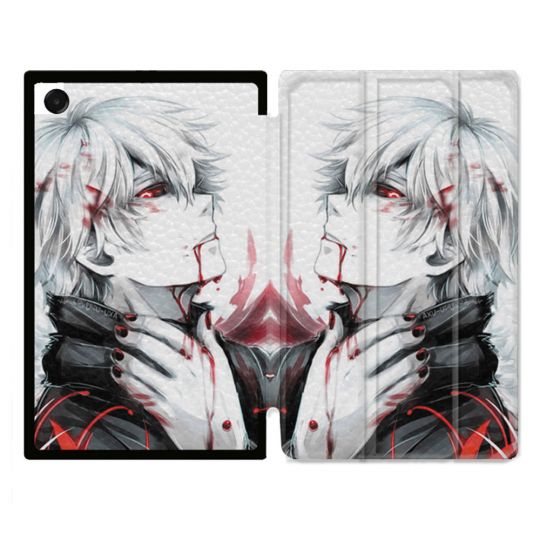 Coque Renforcée Pour Galaxy Tab A11 Plus Manga Tokyo Ghoul Kaneki Blanc