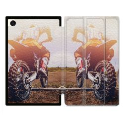 Coque Renforcée Pour Galaxy Tab A11 Plus Moto Cross Soleil