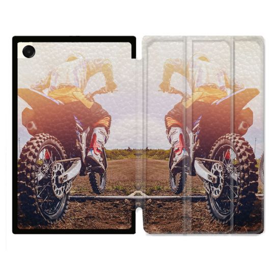 Coque Renforcée Pour Galaxy Tab A11 Plus Moto Cross Soleil