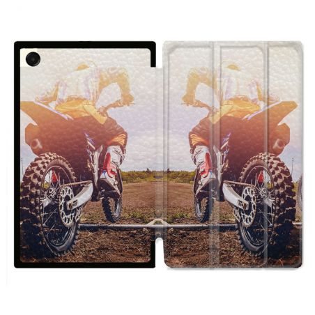Coque Renforcée Pour Galaxy Tab A11 Plus Moto Cross Soleil