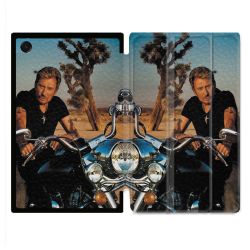 Coque Renforcée Pour Galaxy Tab A11 Plus Musique Johnny Hallyday Moto