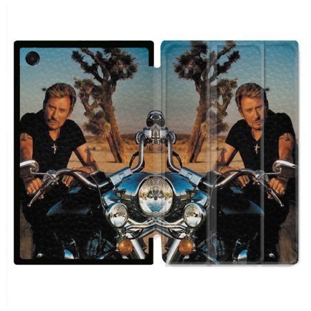 Coque Renforcée Pour Galaxy Tab A11 Plus Musique Johnny Hallyday Moto