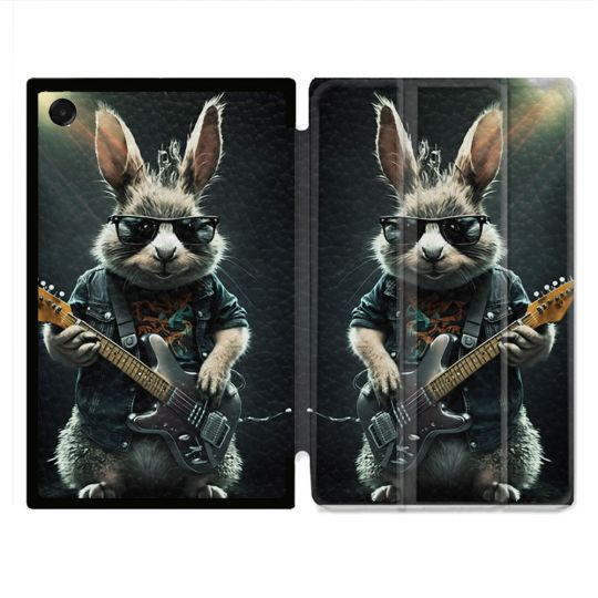 Coque Renforcée Pour Galaxy Tab A11 Plus Musique Rock Lapin